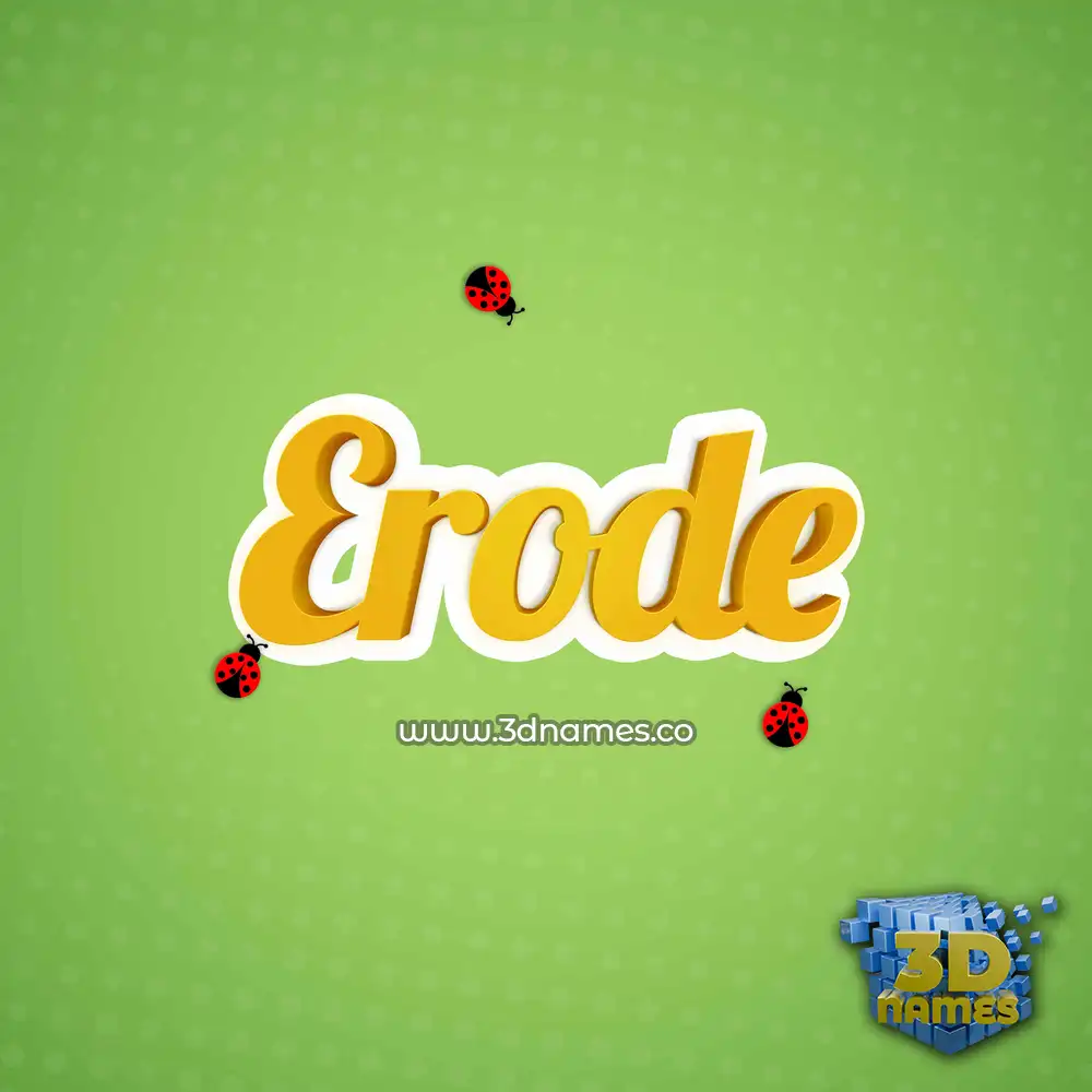 erode in Ladybugs style - 3D name wallpaper