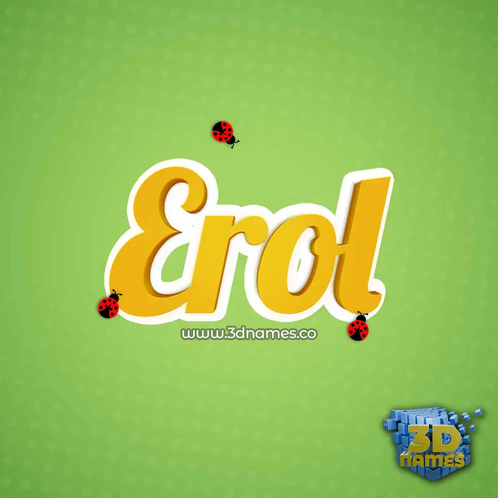 erol in Ladybugs style - 3D name wallpaper