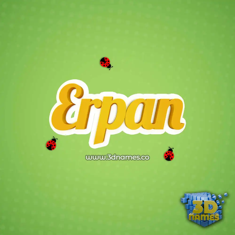 erpan in Ladybugs style - 3D name wallpaper