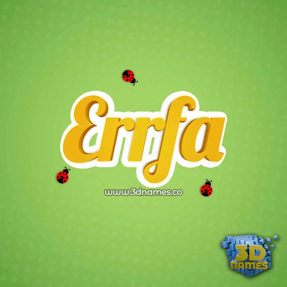 errfa in Ladybugs style - 3D name wallpaper