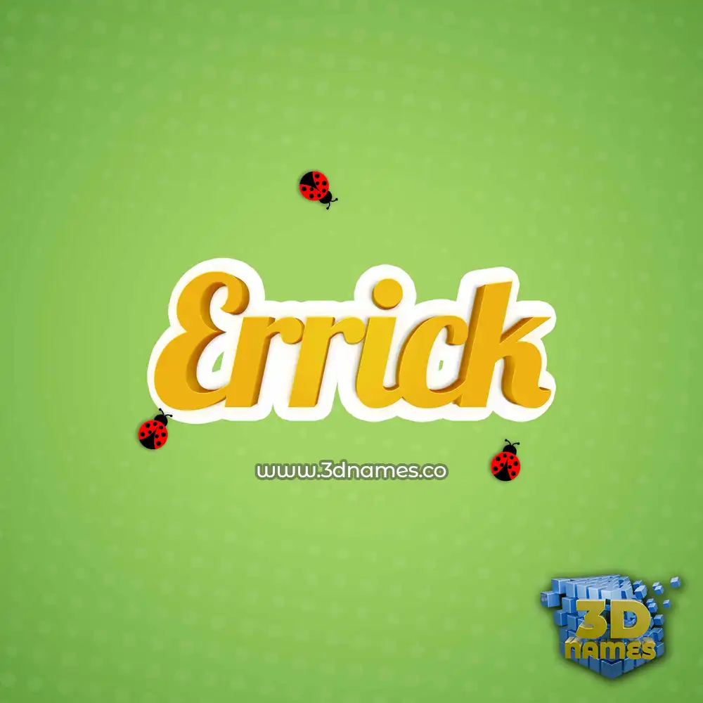 errick in Ladybugs style - 3D name wallpaper