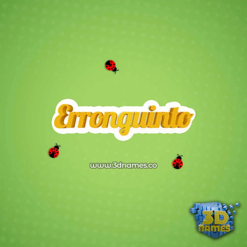 erronguinto in Ladybugs style - 3D name wallpaper