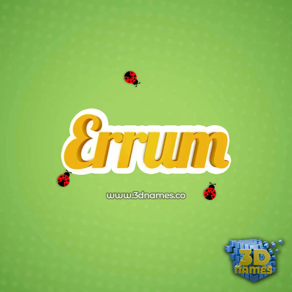 errum in Ladybugs style - 3D name wallpaper