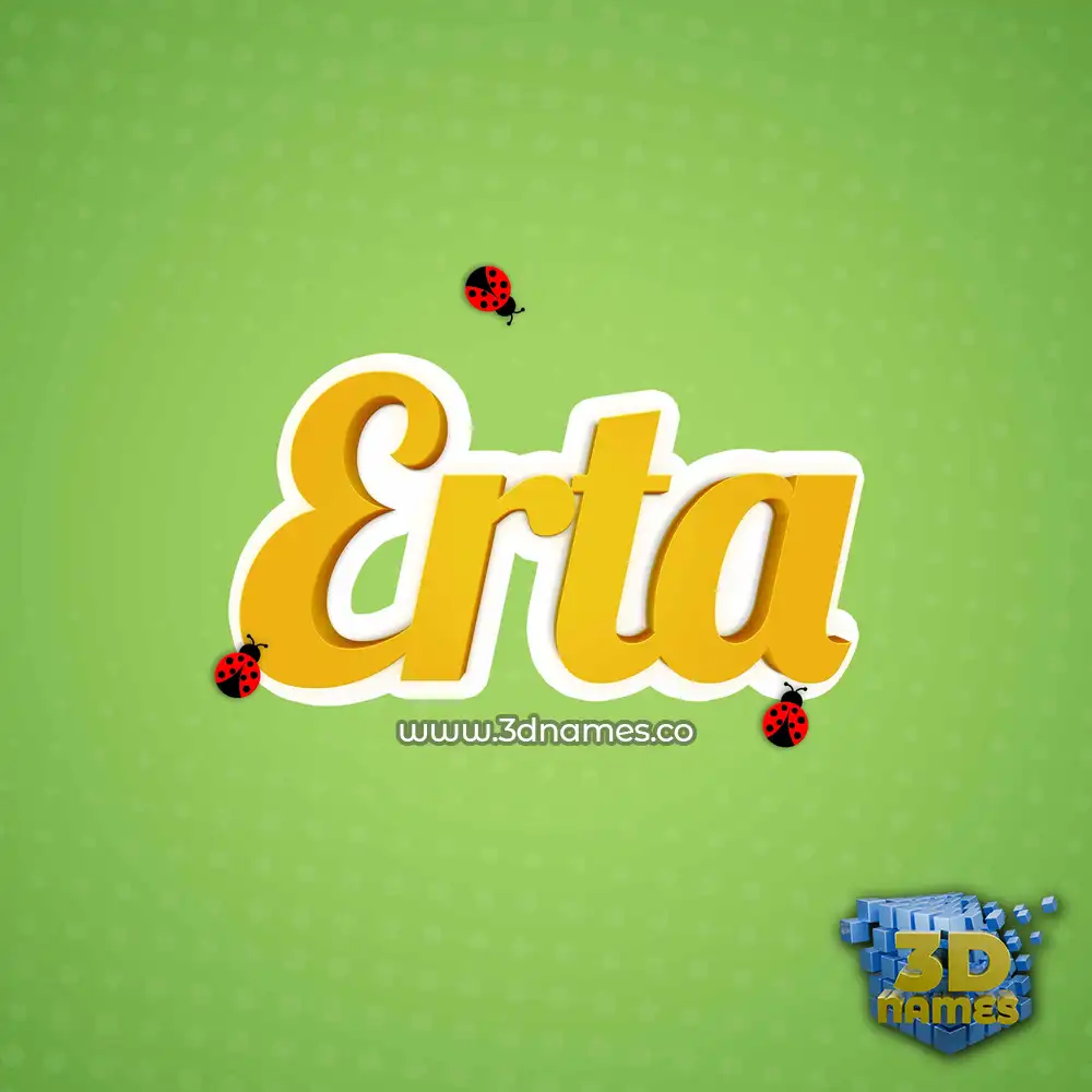 erta in Ladybugs style - 3D name wallpaper