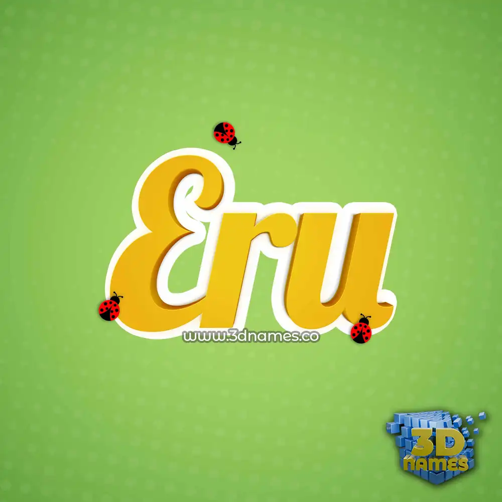 eru in Ladybugs style - 3D name wallpaper