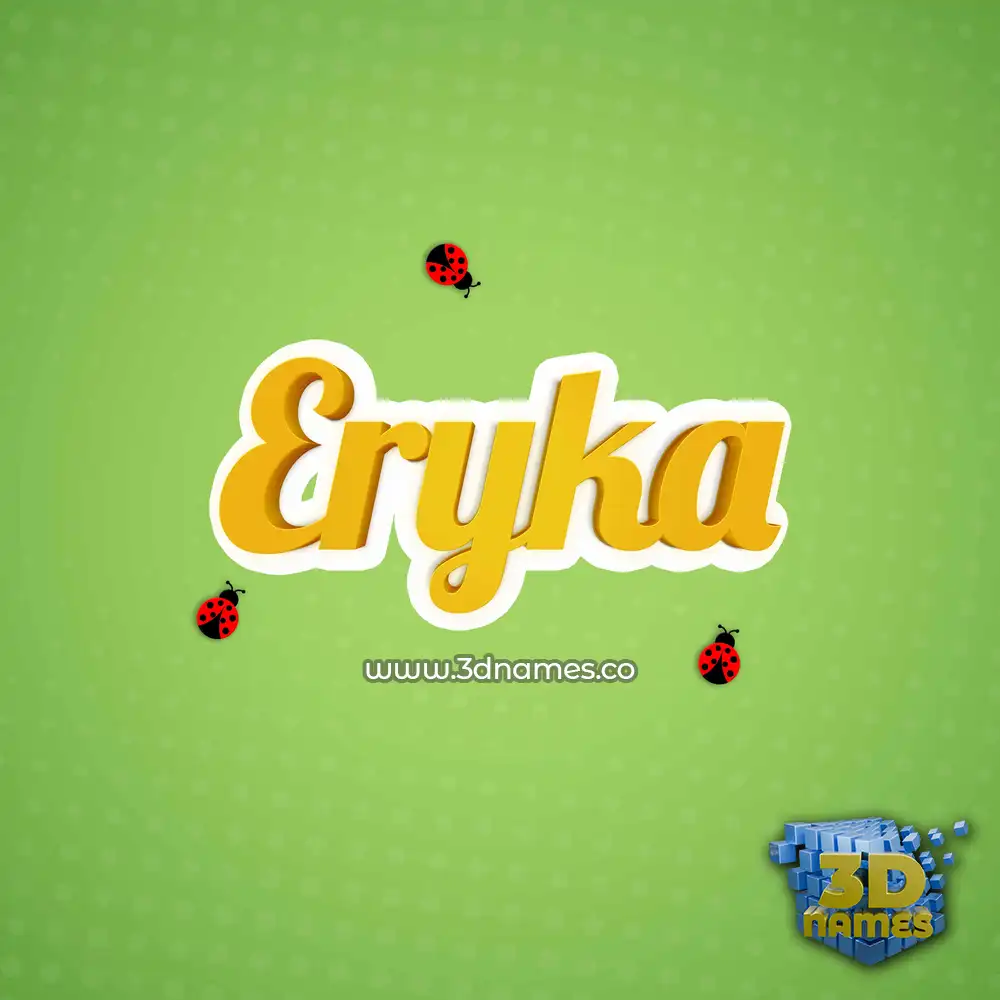 eryka in Ladybugs style - 3D name wallpaper