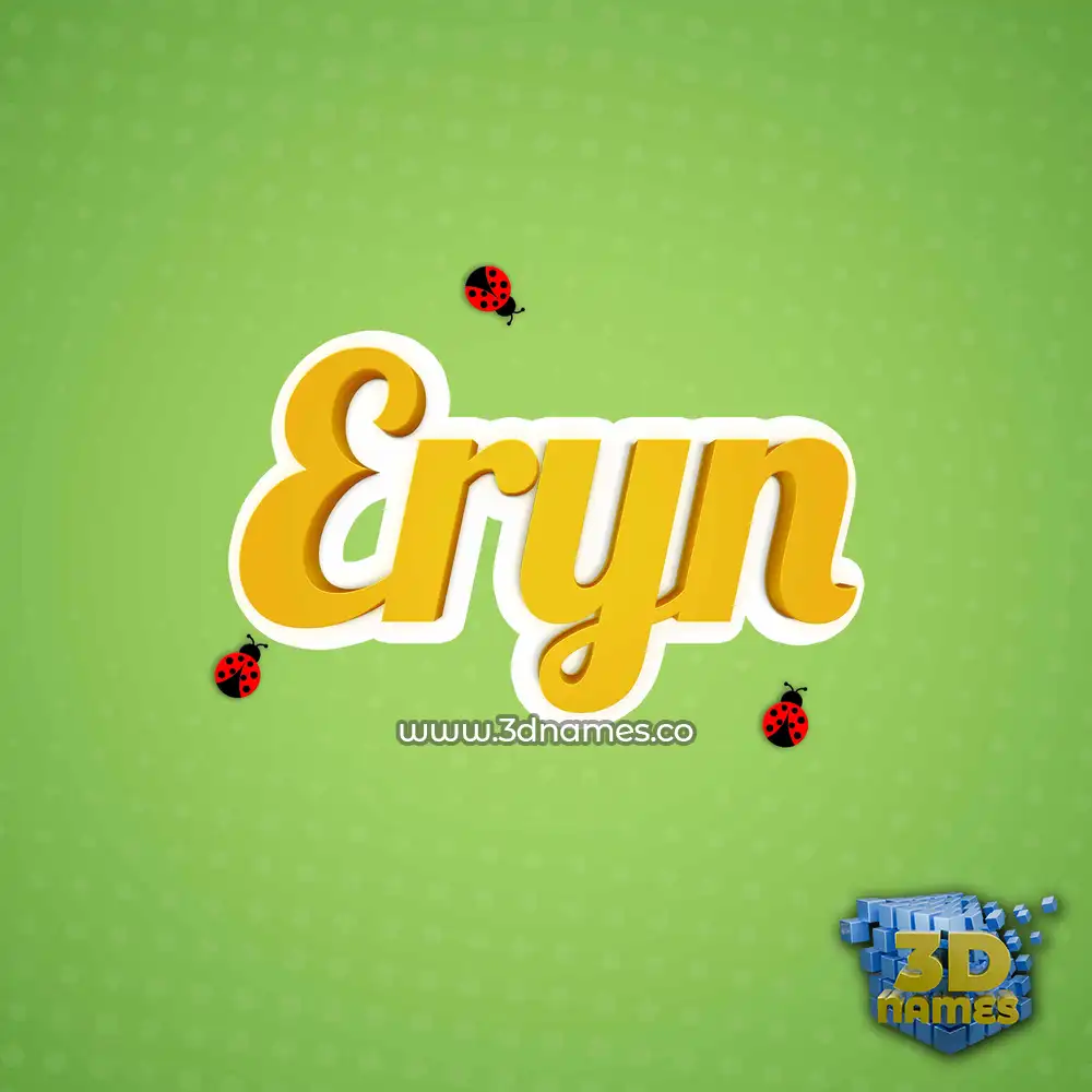 eryn in Ladybugs style - 3D name wallpaper