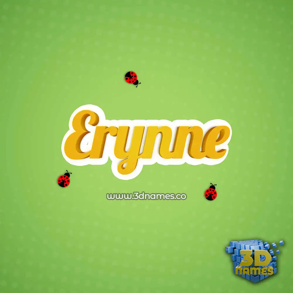erynne in Ladybugs style - 3D name wallpaper