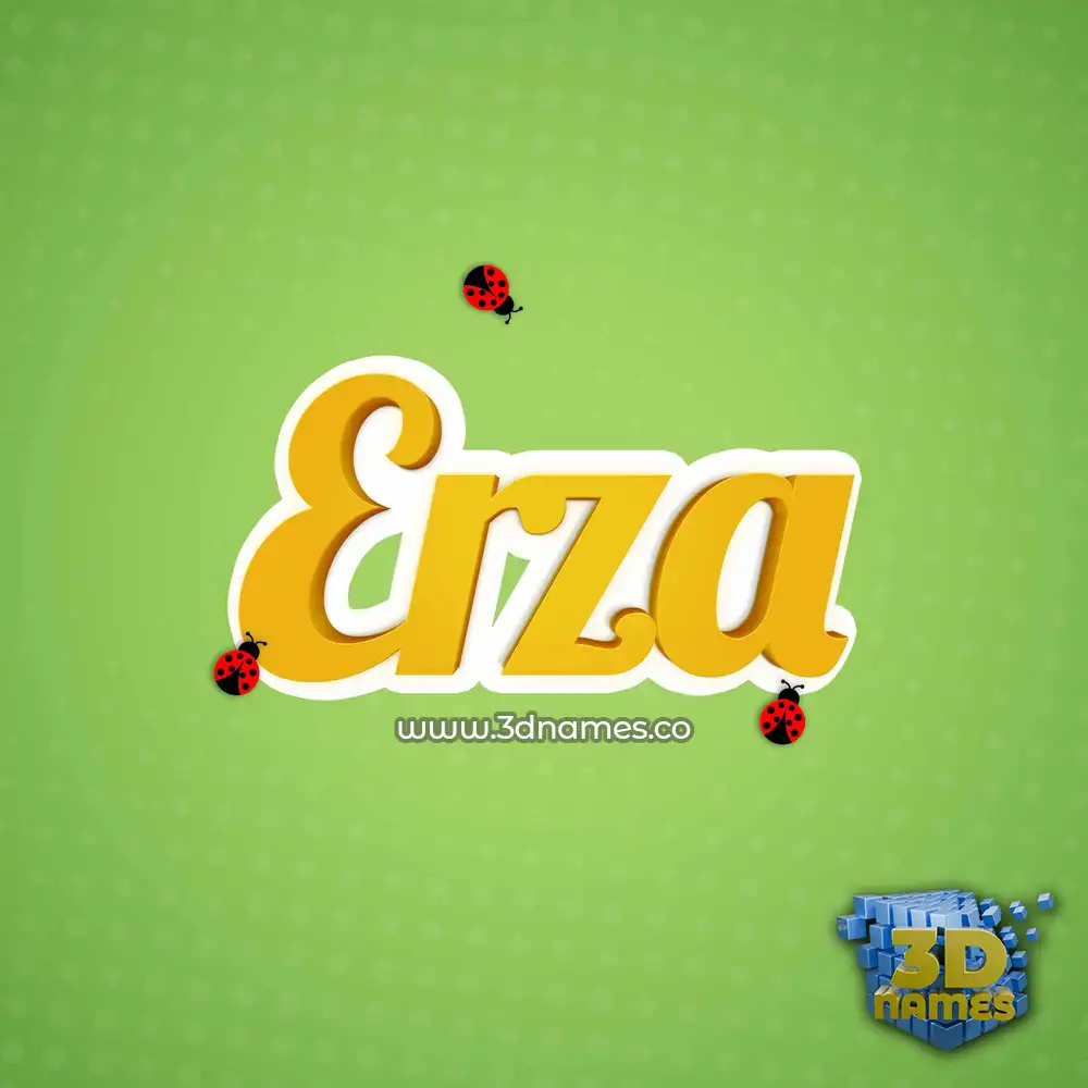 erza in Ladybugs style - 3D name wallpaper