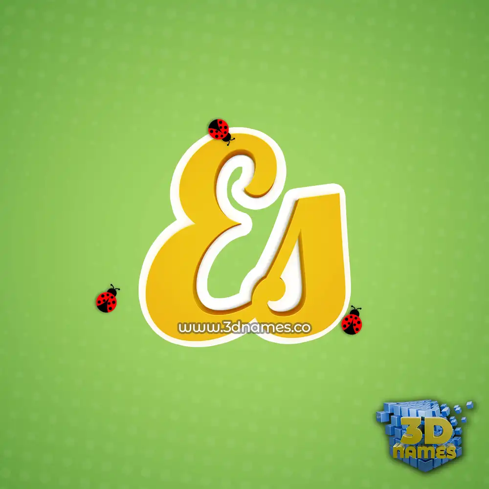 es in Ladybugs style - 3D name wallpaper