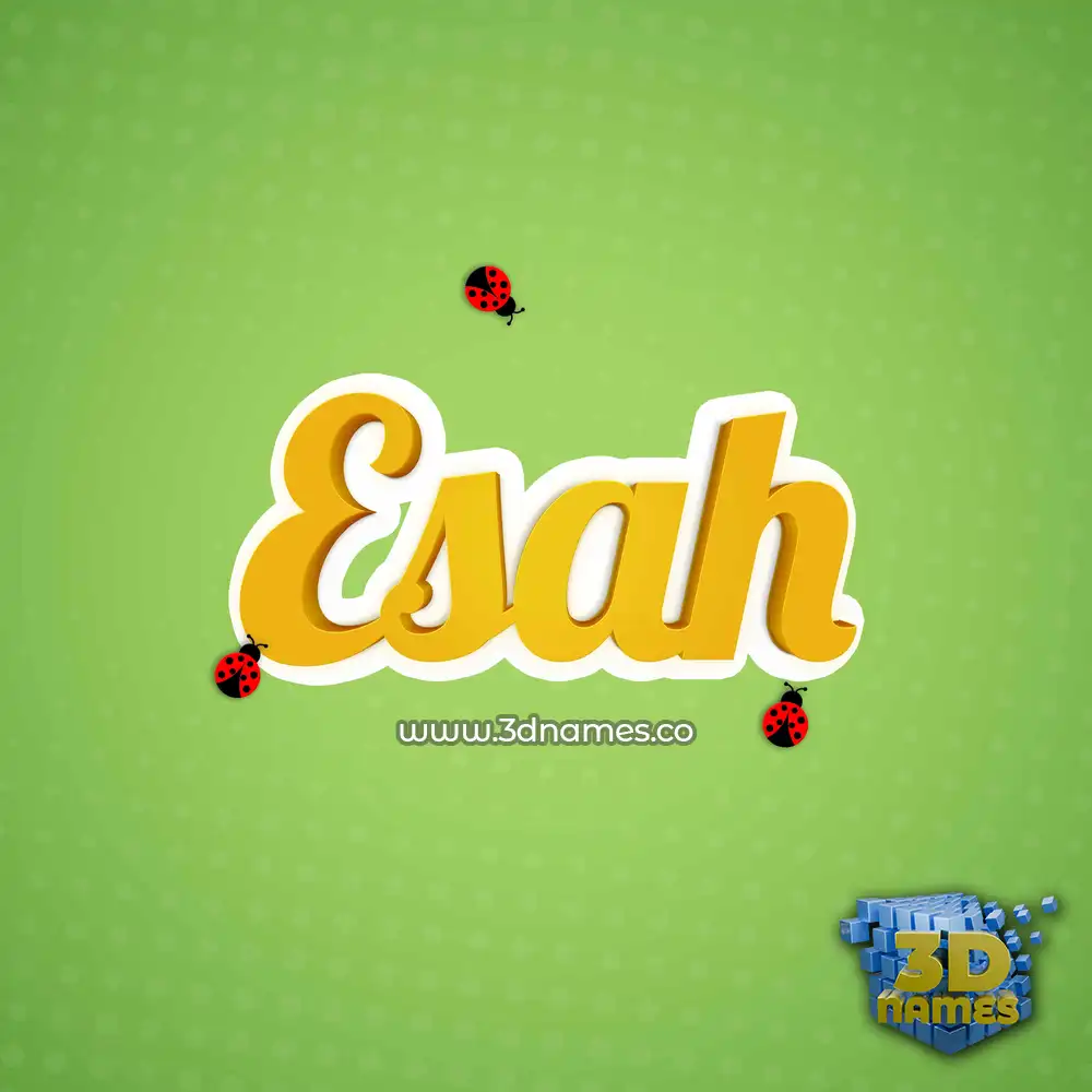 esah in Ladybugs style - 3D name wallpaper