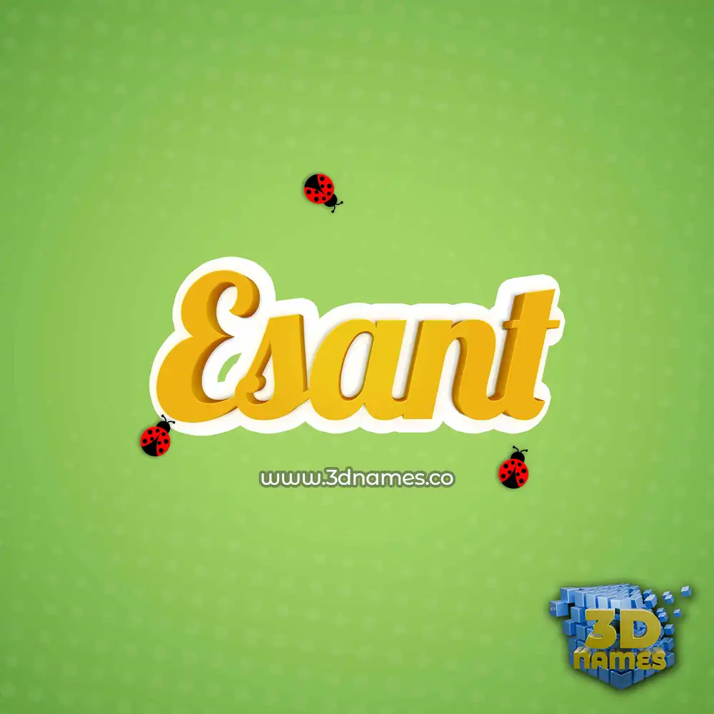 esant in Ladybugs style - 3D name wallpaper