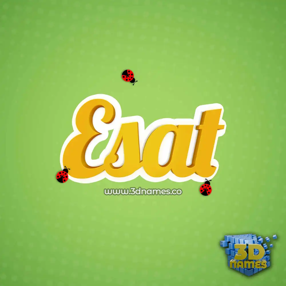 esat in Ladybugs style - 3D name wallpaper