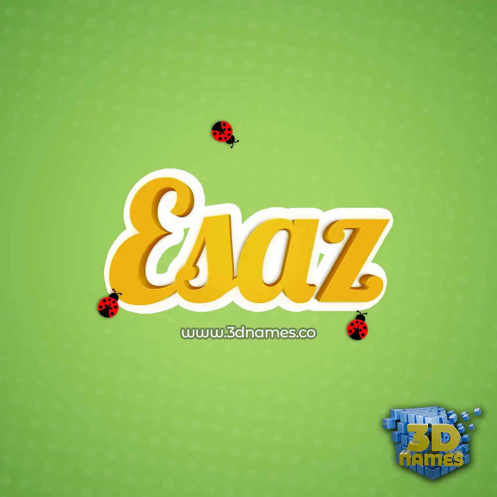 esaz in Ladybugs style - 3D name wallpaper