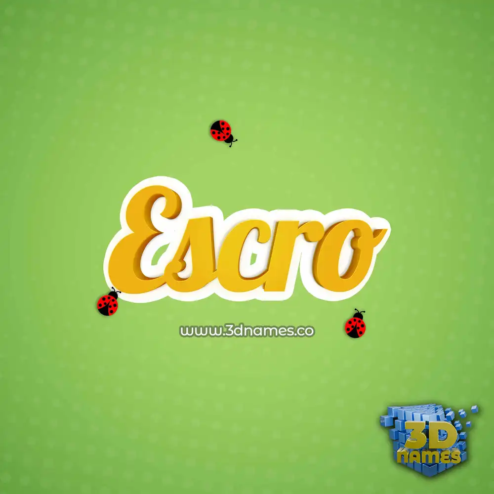 escro in Ladybugs style - 3D name wallpaper