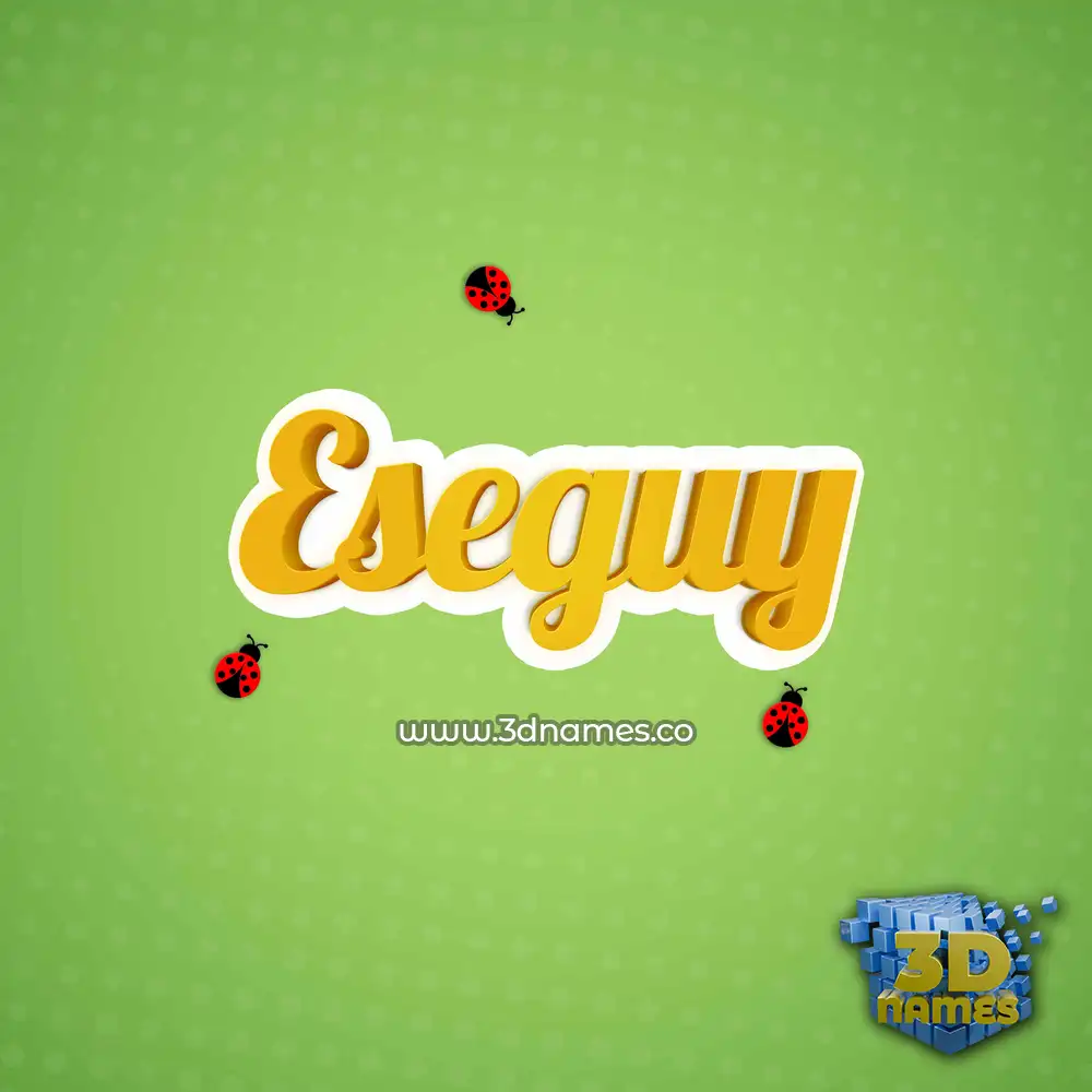 eseguy in Ladybugs style - 3D name wallpaper