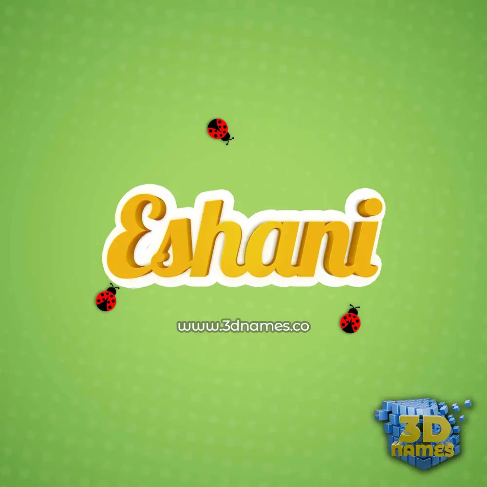eshani in Ladybugs style - 3D name wallpaper