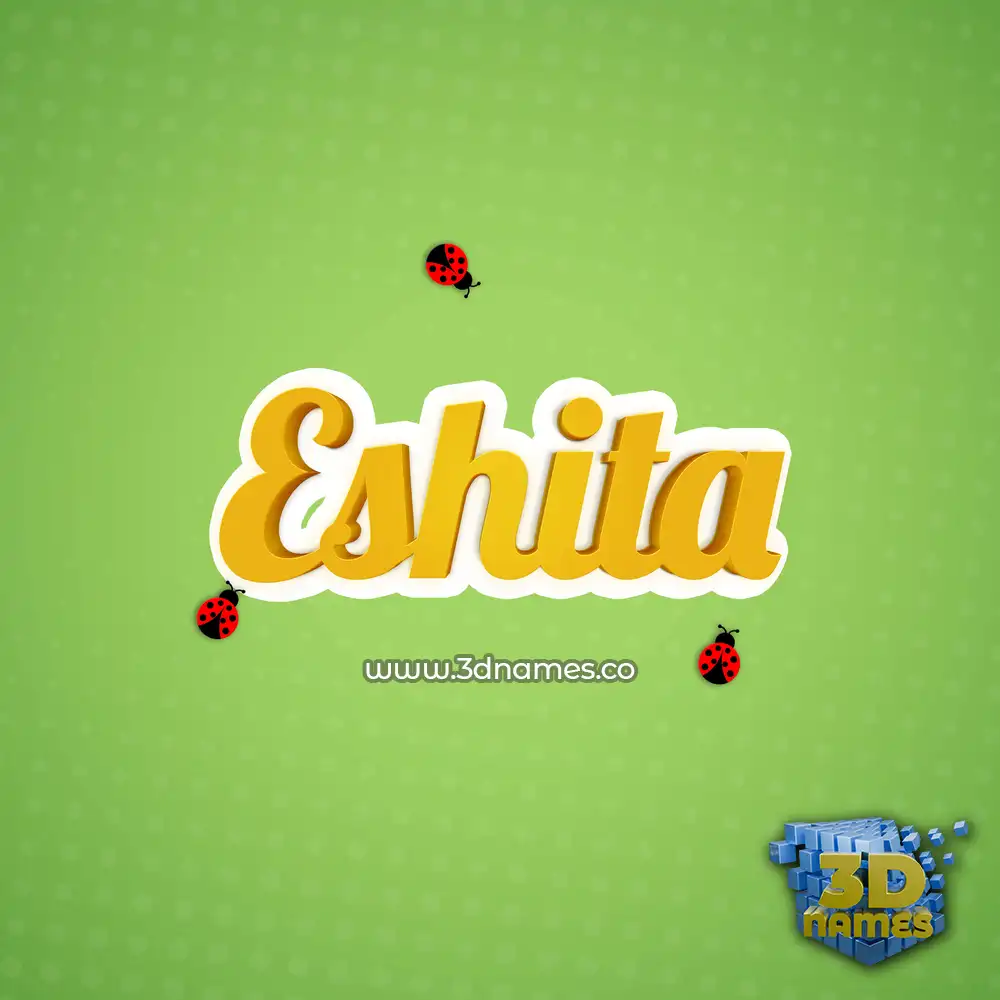 eshita in Ladybugs style - 3D name wallpaper