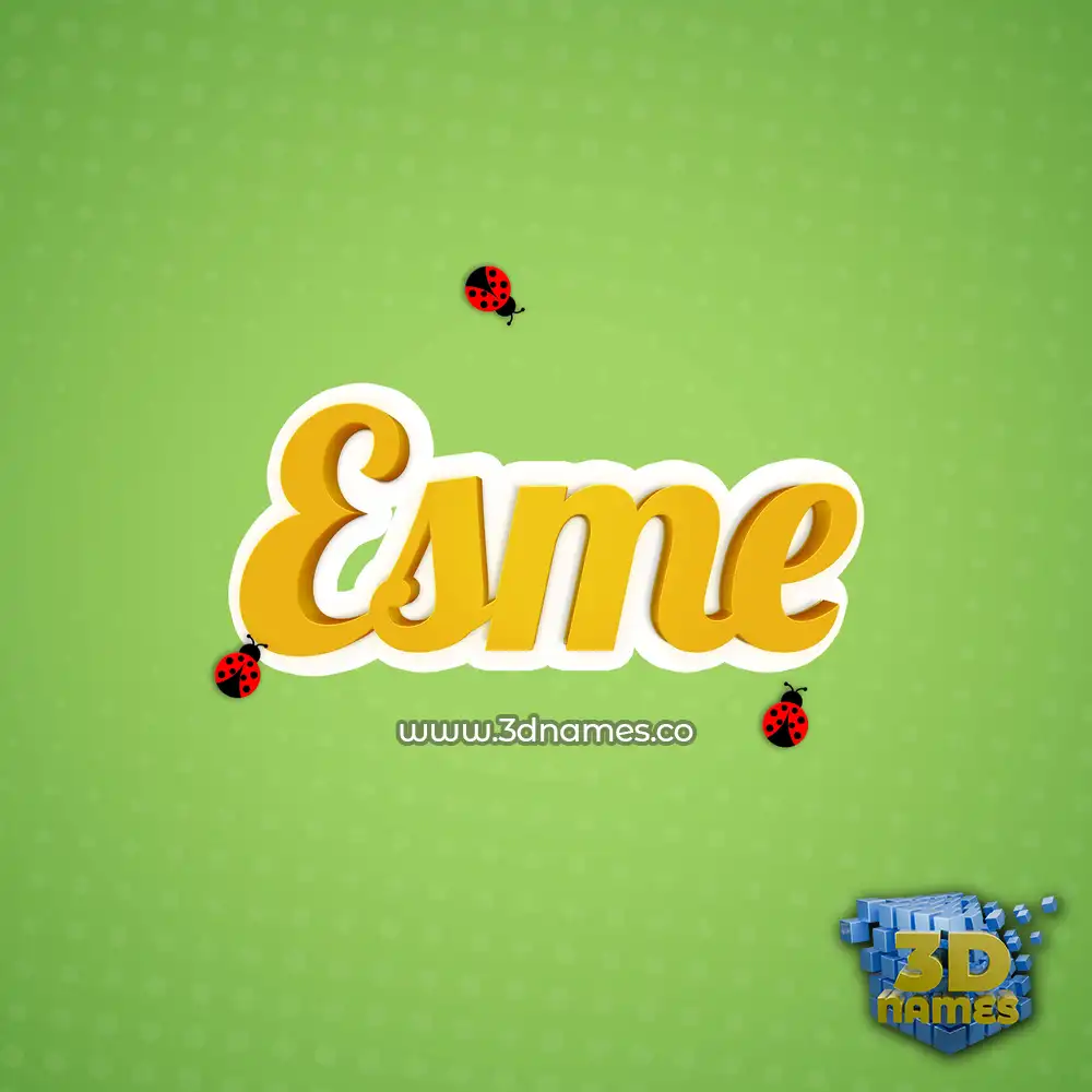 esme in Ladybugs style - 3D name wallpaper
