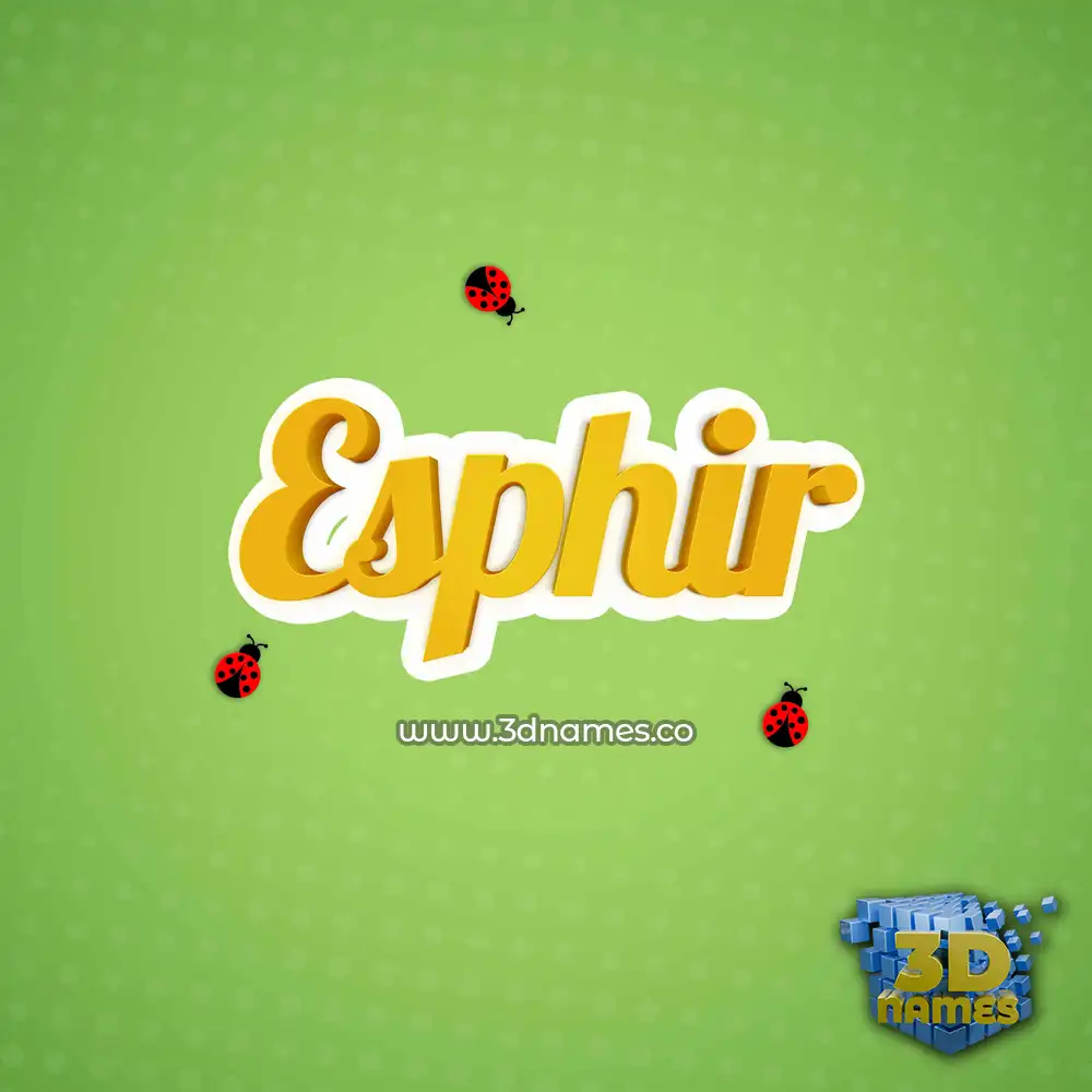 esphir in Ladybugs style - 3D name wallpaper