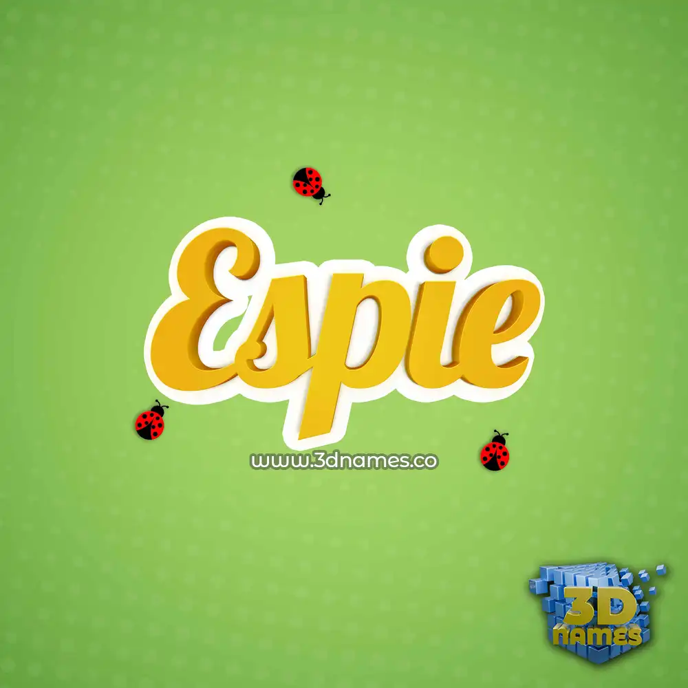 espie in Ladybugs style - 3D name wallpaper