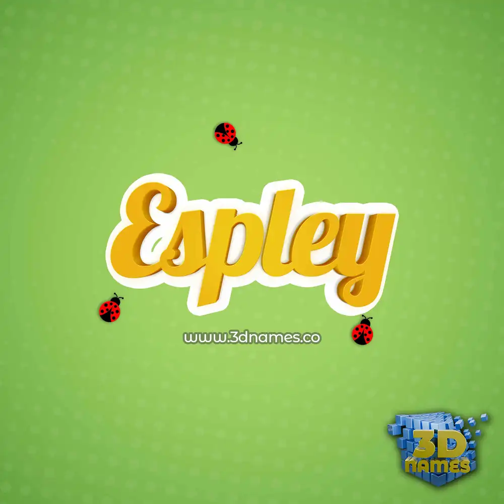 espley in Ladybugs style - 3D name wallpaper