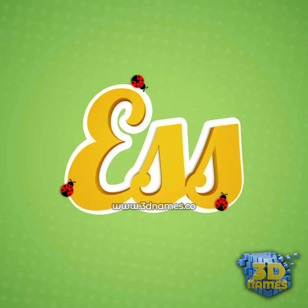 ess in Ladybugs style - 3D name wallpaper