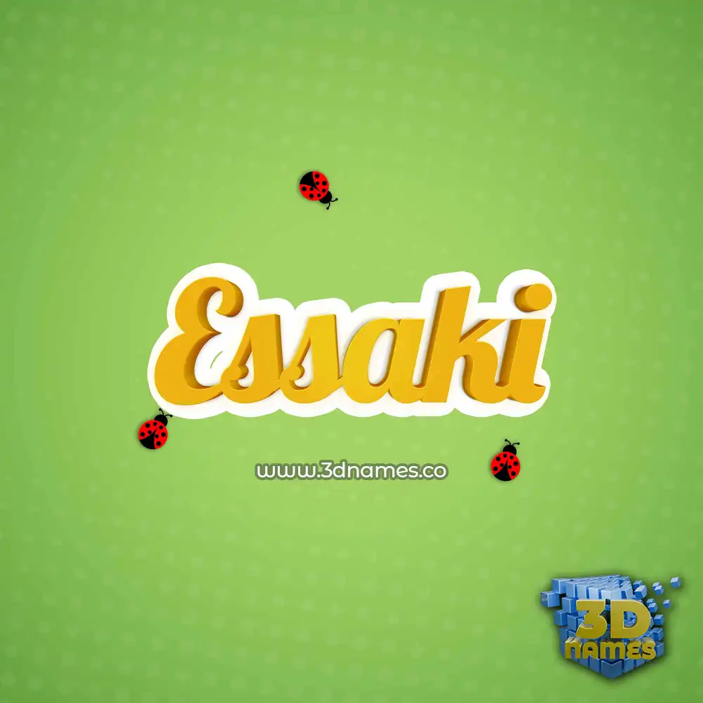 essaki in Ladybugs style - 3D name wallpaper