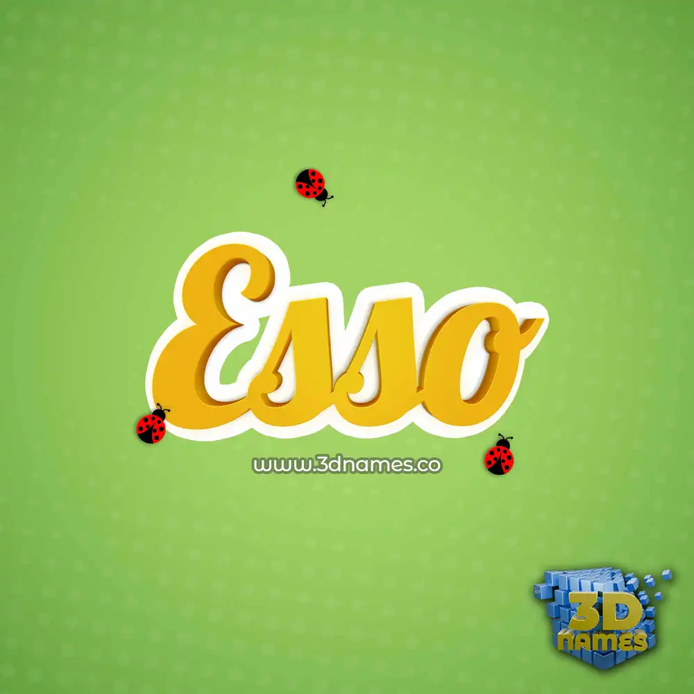 esso in Ladybugs style - 3D name wallpaper