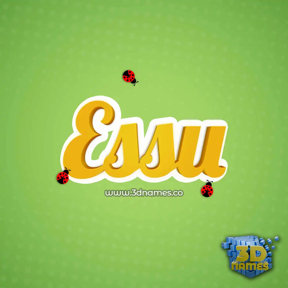 essu in Ladybugs style - 3D name wallpaper