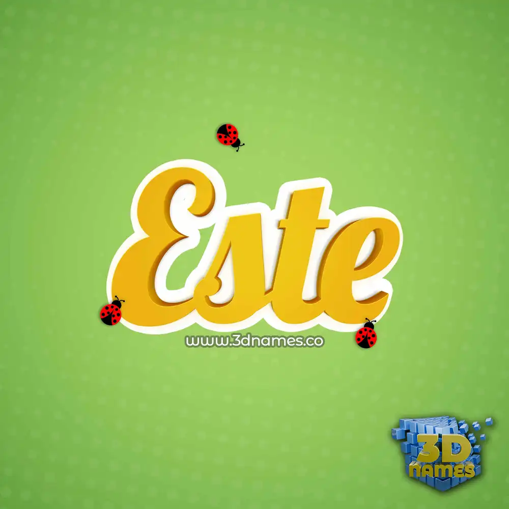 este in Ladybugs style - 3D name wallpaper