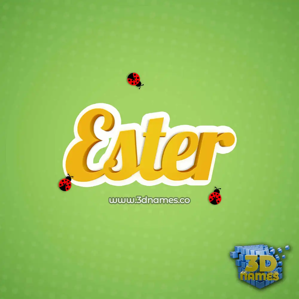 ester in Ladybugs style - 3D name wallpaper