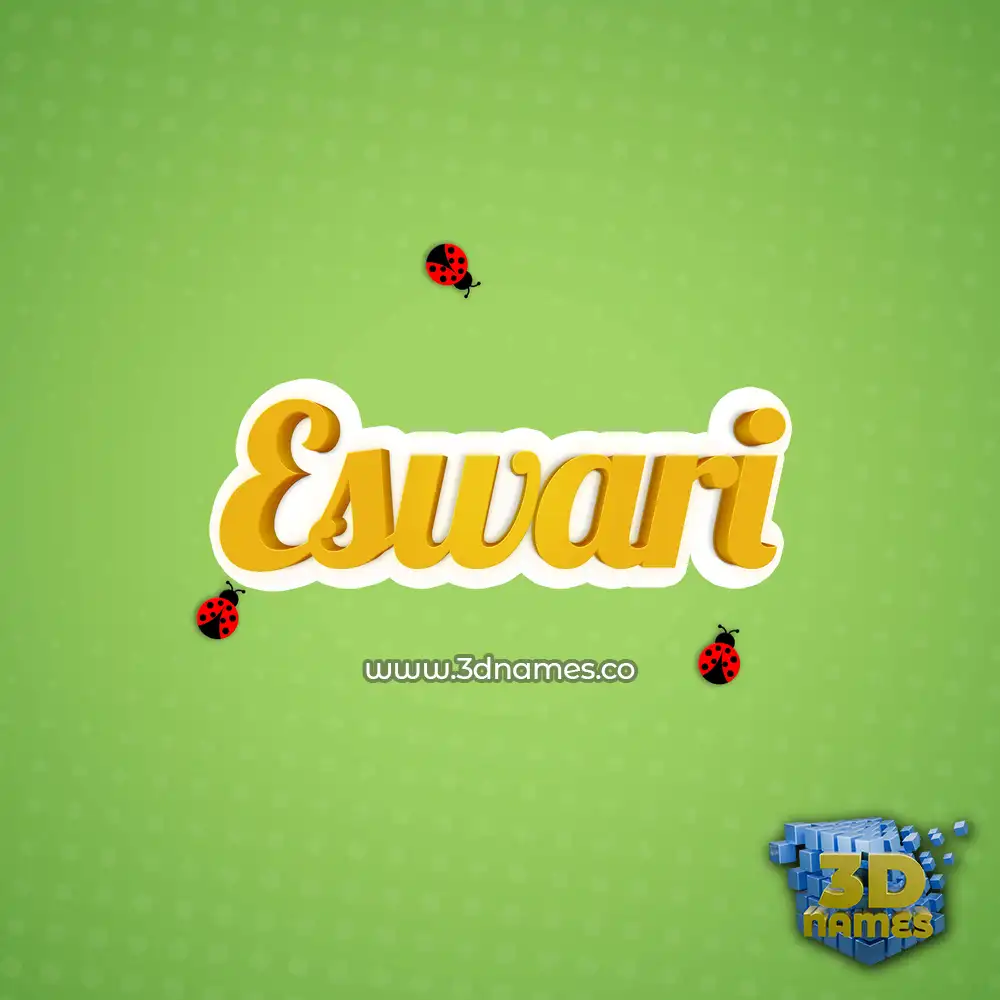 eswari in Ladybugs style - 3D name wallpaper
