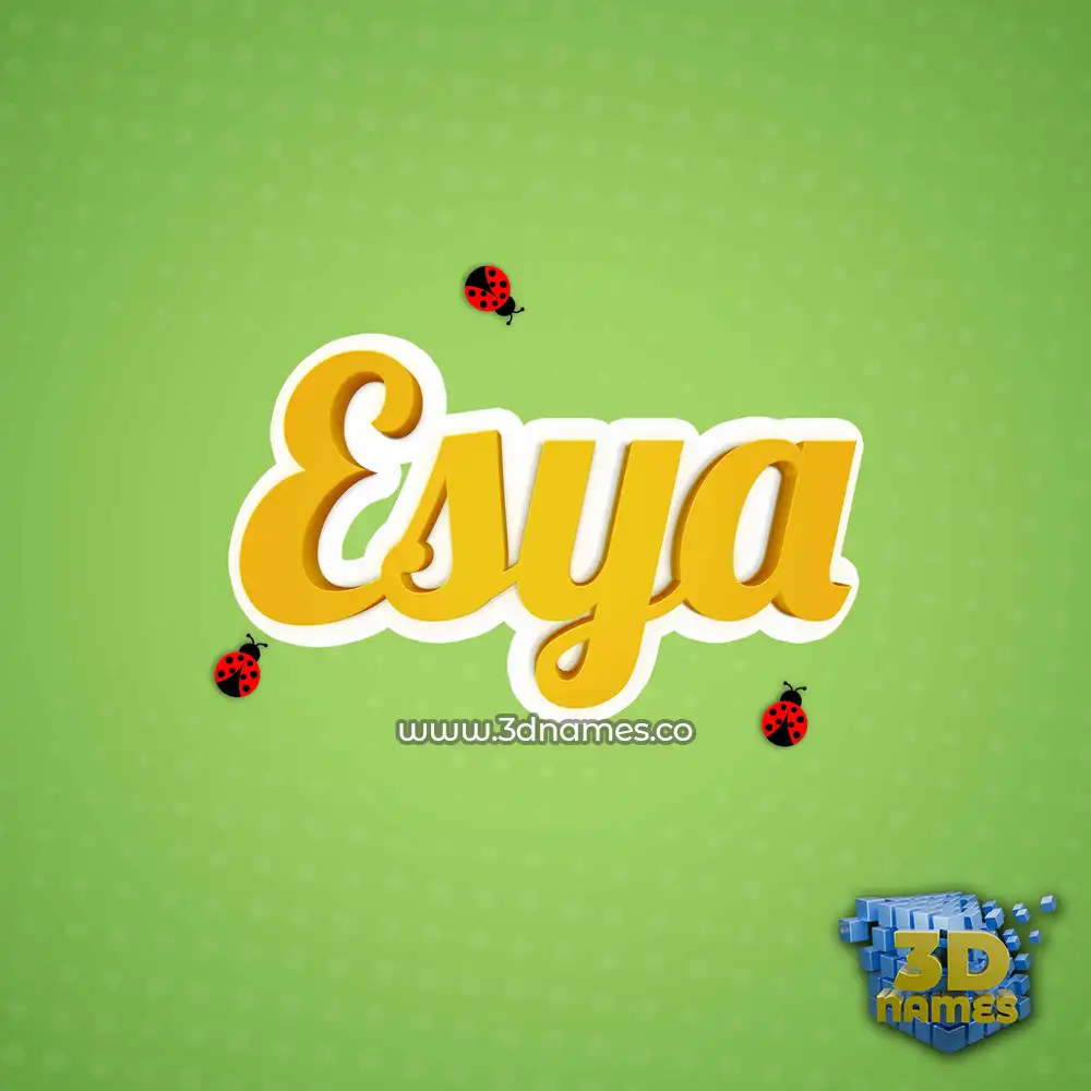 esya in Ladybugs style - 3D name wallpaper