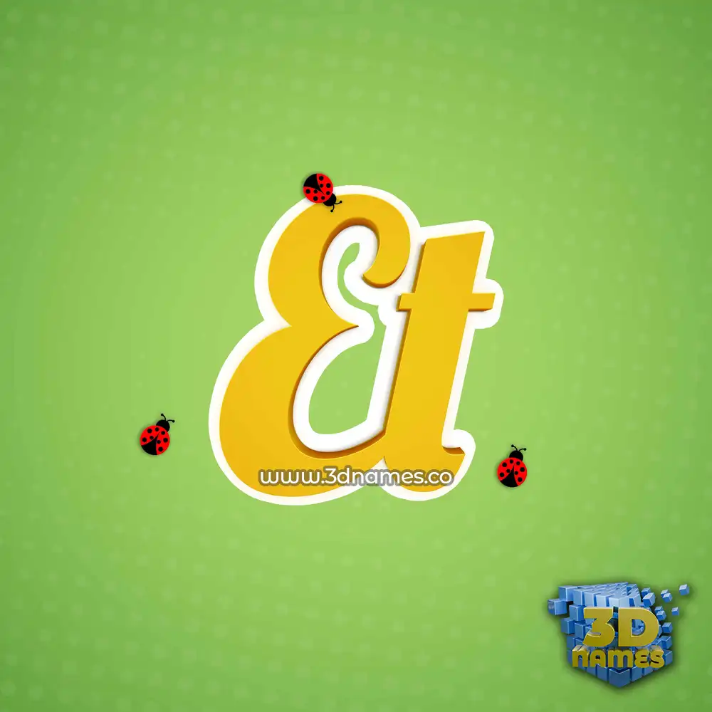et in Ladybugs style - 3D name wallpaper