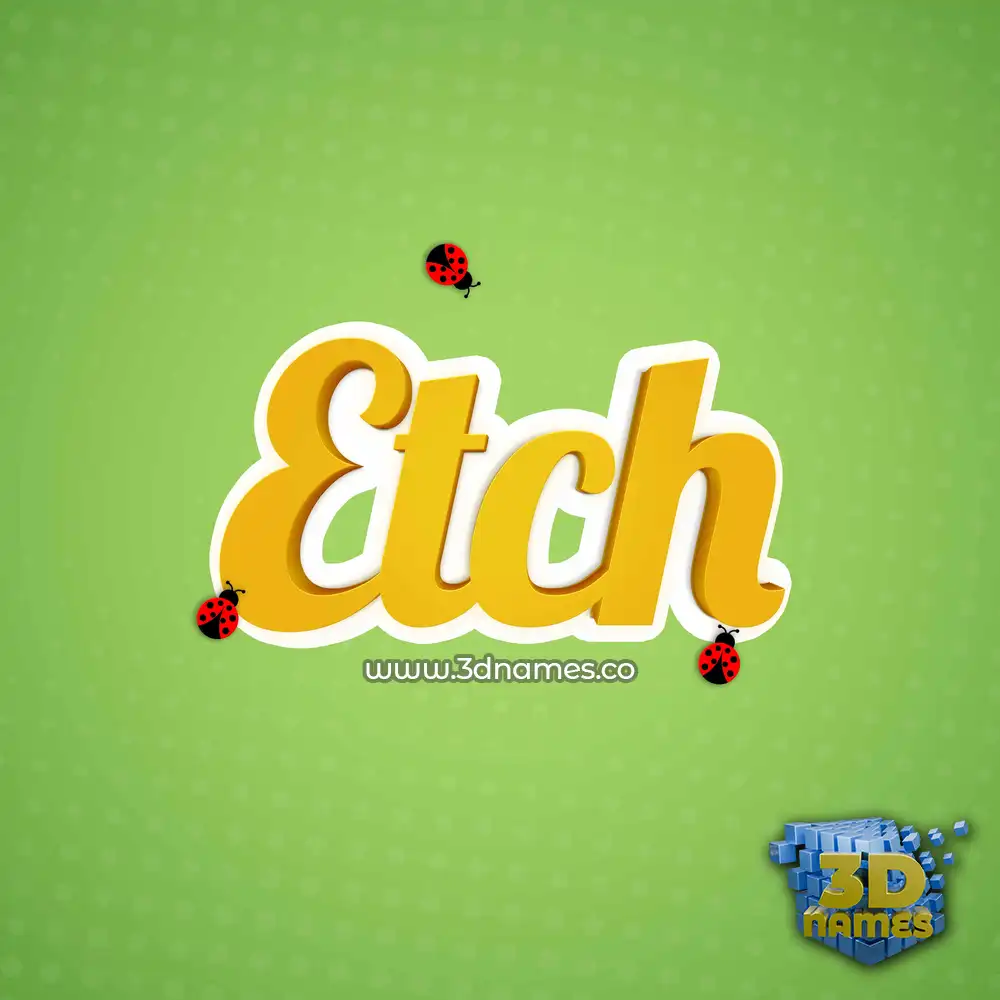 etch in Ladybugs style - 3D name wallpaper