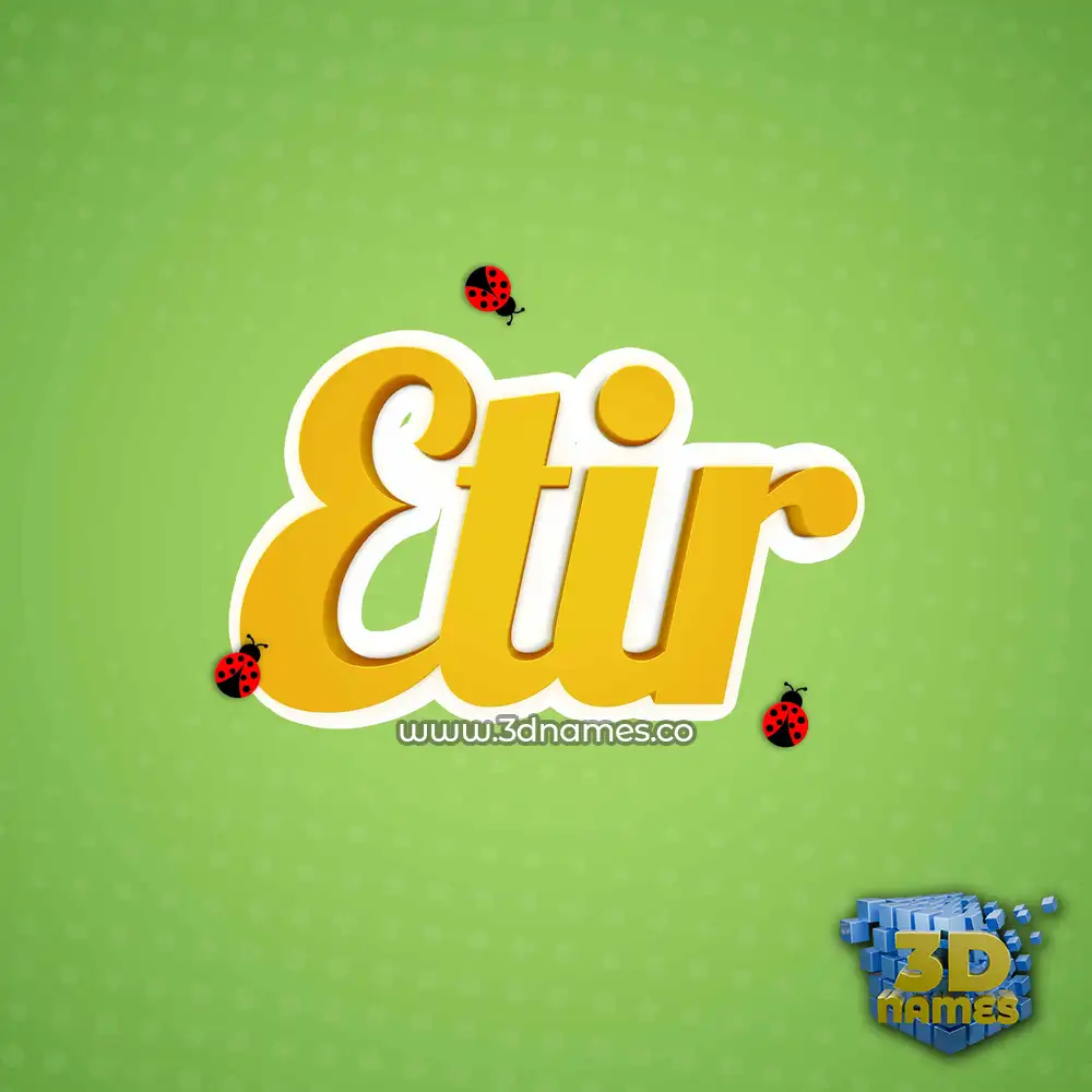 etir in Ladybugs style - 3D name wallpaper