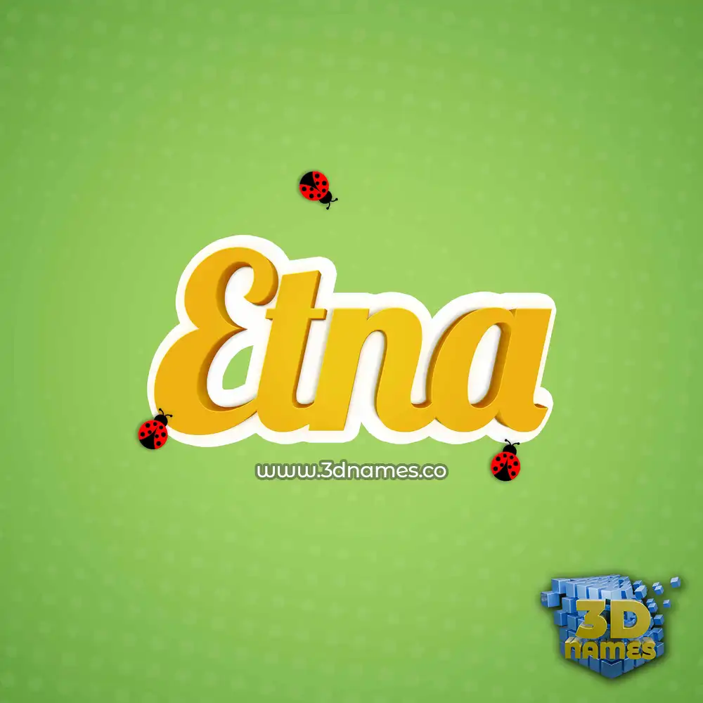 etna in Ladybugs style - 3D name wallpaper