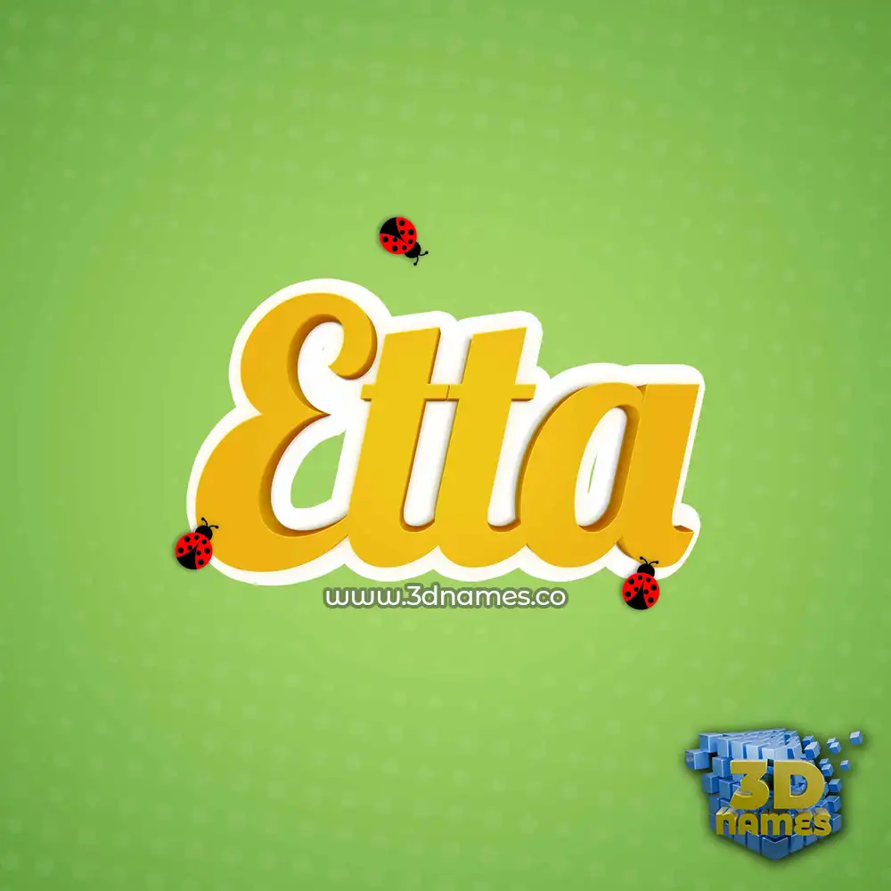 etta in Ladybugs style - 3D name wallpaper