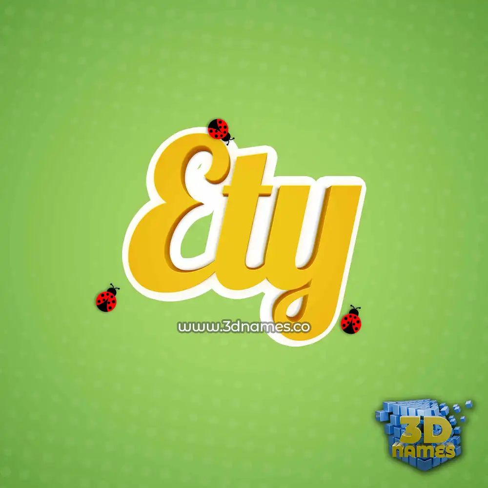 ety in Ladybugs style - 3D name wallpaper