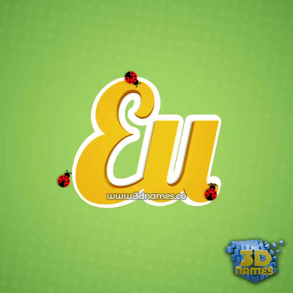 eu in Ladybugs style - 3D name wallpaper