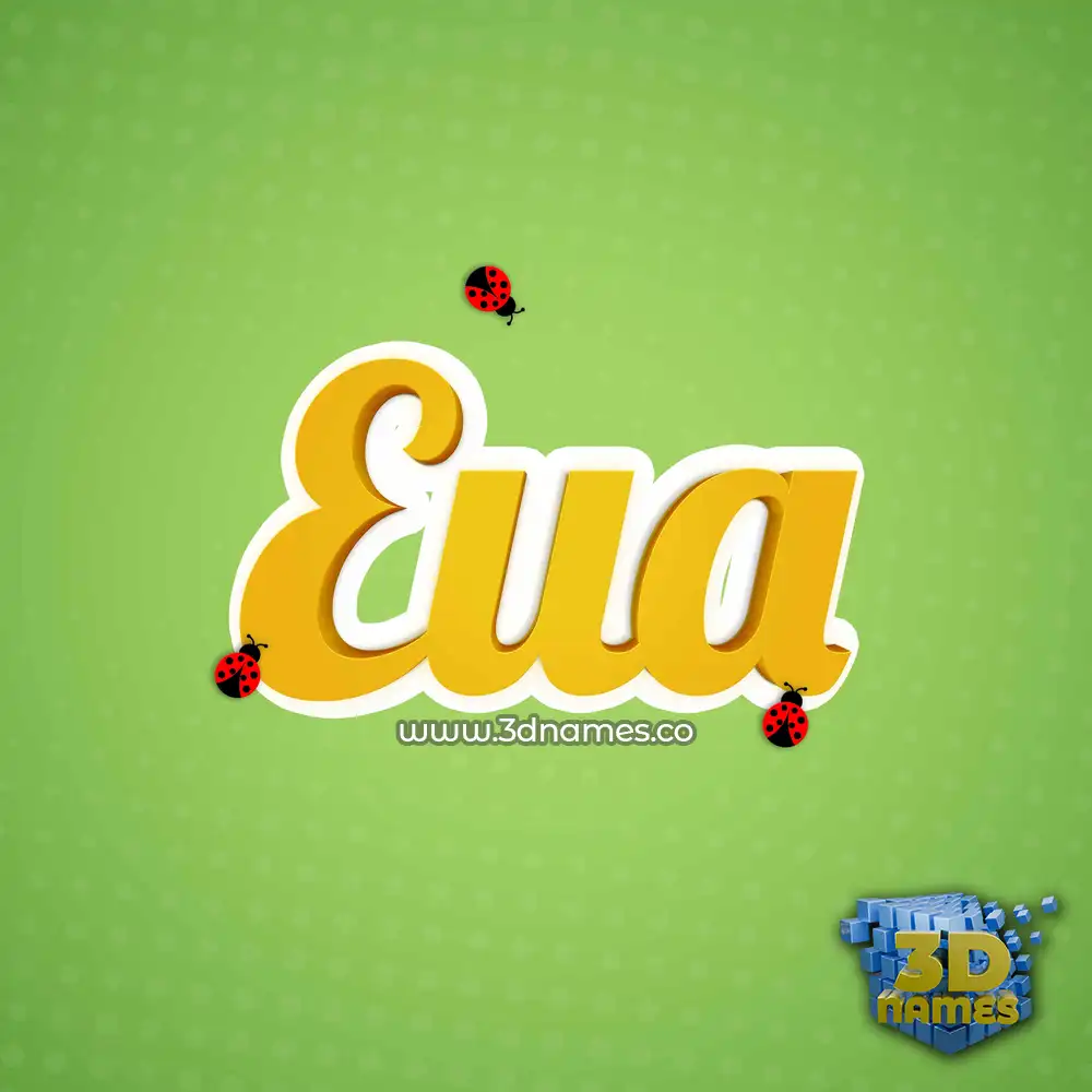 eua in Ladybugs style - 3D name wallpaper