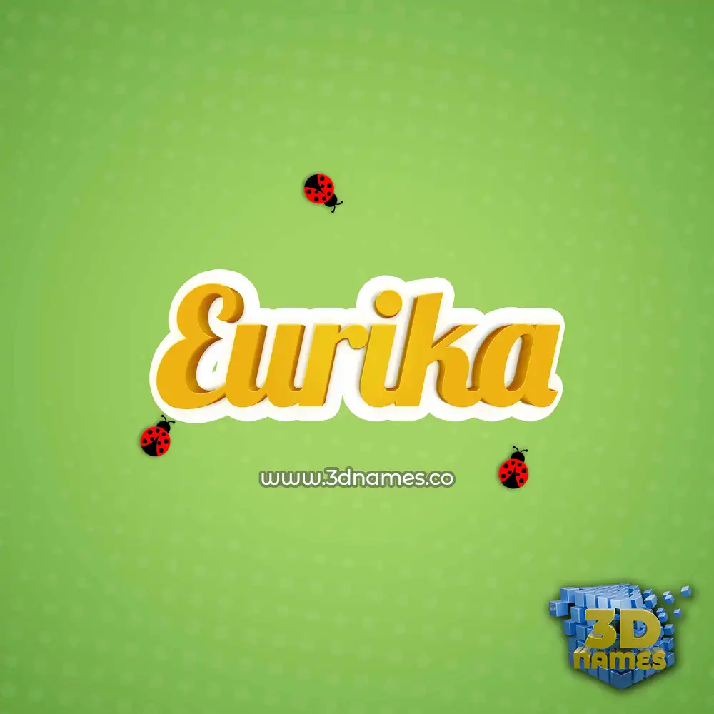 eurika in Ladybugs style - 3D name wallpaper