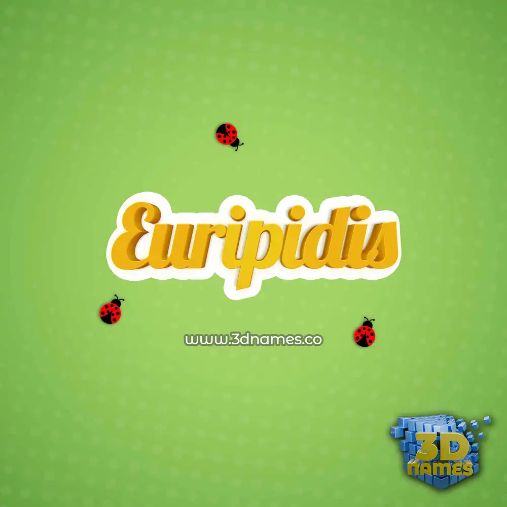 euripidis in Ladybugs style - 3D name wallpaper