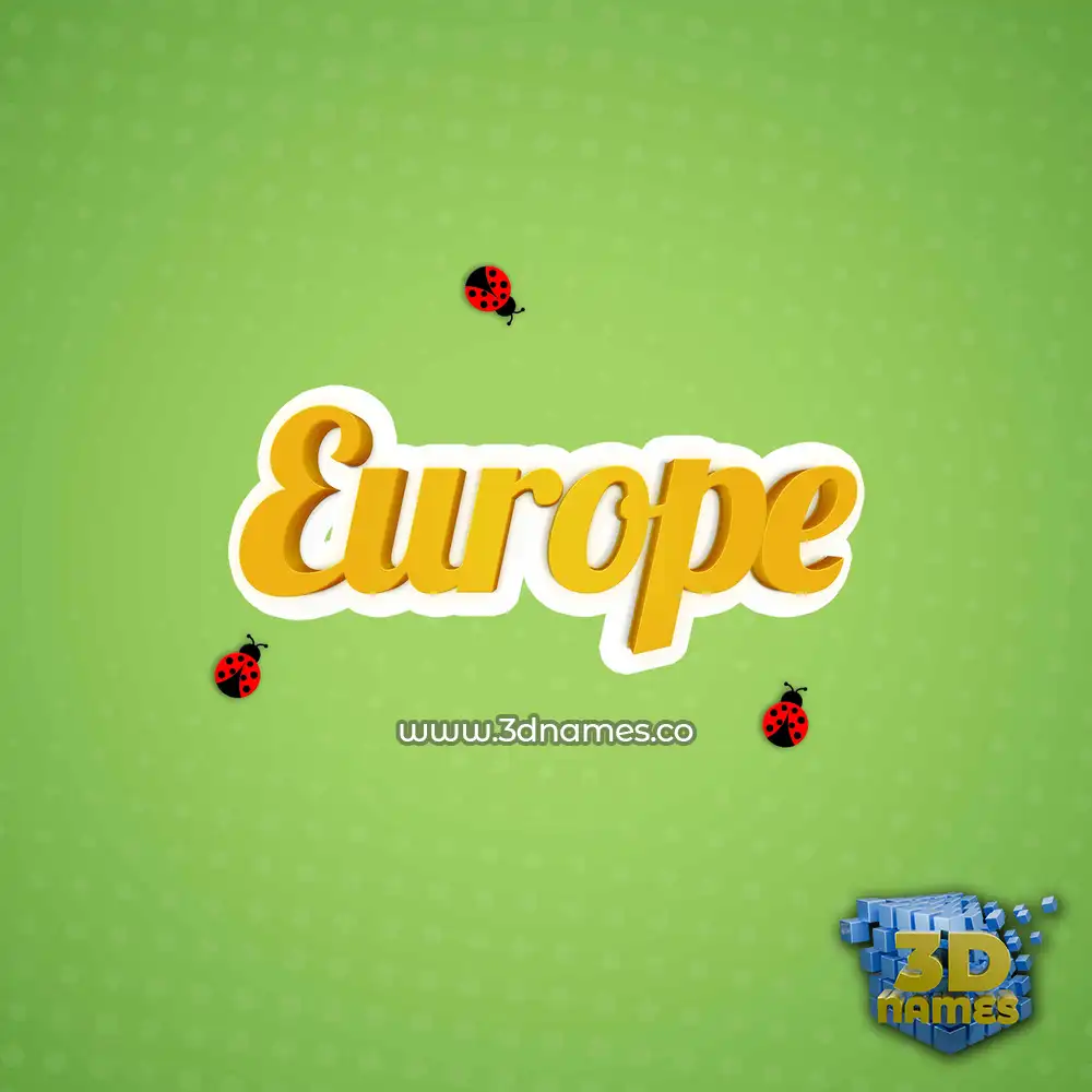 europe in Ladybugs style - 3D name wallpaper