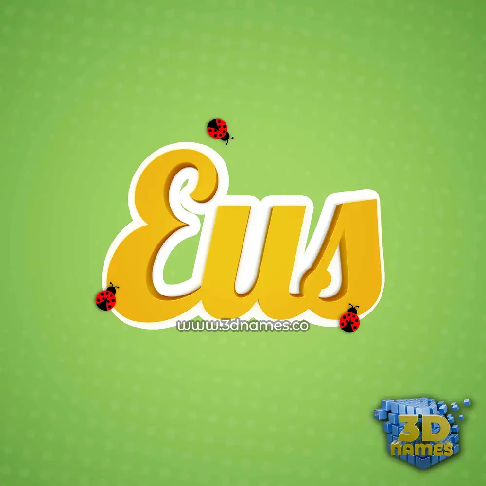 eus in Ladybugs style - 3D name wallpaper