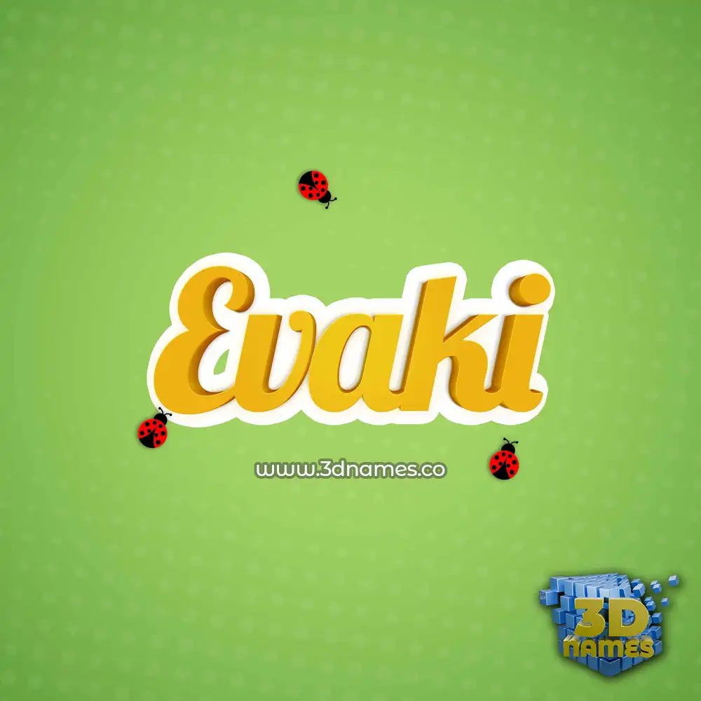 evaki in Ladybugs style - 3D name wallpaper