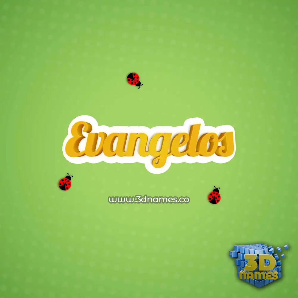 evangelos in Ladybugs style - 3D name wallpaper