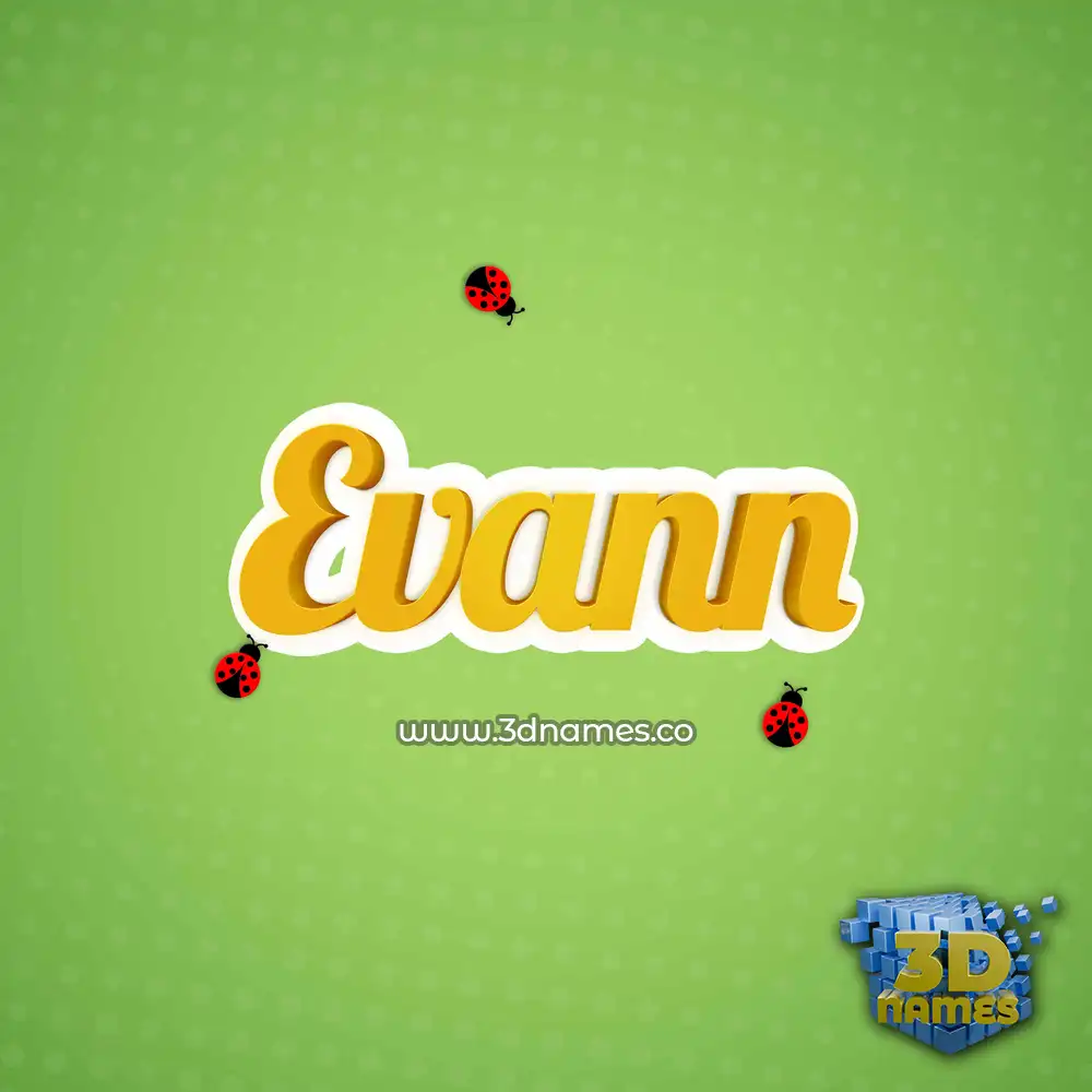 evann in Ladybugs style - 3D name wallpaper