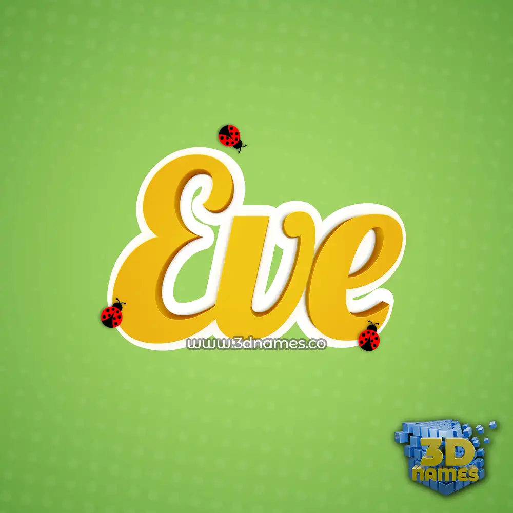 eve in Ladybugs style - 3D name wallpaper